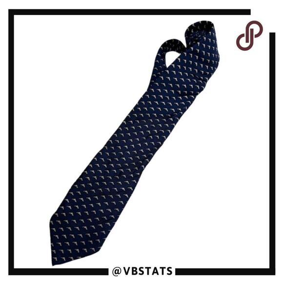 Vineyard Vines Custom Collection Men's USA‎ Geometric Print Silk Neck Tie Blue - Picture 2 of 6